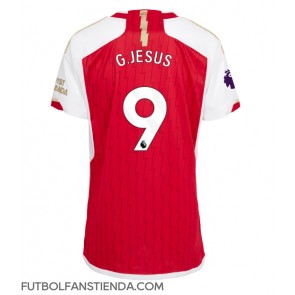 Arsenal Gabriel Jesus #9 Primera Equipación Mujer 2023-24 Manga Corta